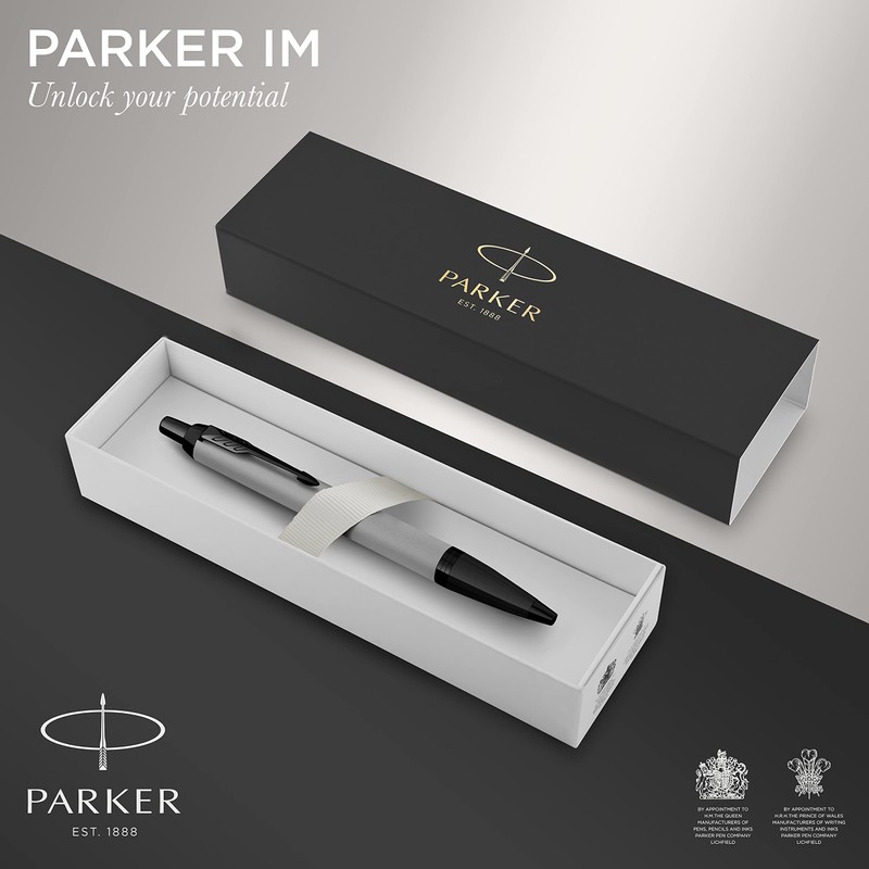 Parker IM Ballpoint Pen | Matte Grey with Black Trim