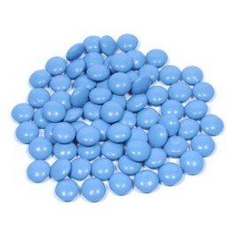Milk Chocolate Gems Candy by Color -Bulk Bags (3 LB, Powder Blue)