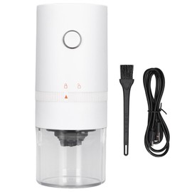 Coffee Bean Grinder Convenient Practical Reliable Durable Curved Design Compact Portable Grinding Tool for HomeWhite