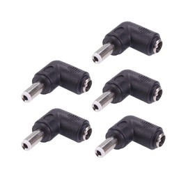 helpers lab DC Plug Angle, 90 Degree Angle DC 5.5 x 2.5 mm to 5.5 x 2.1 mm Adapter Male to Female, Low Voltage Adapter Low Voltage Socket 2.1 2.5 for PoE Adapter Fritz Radio and More