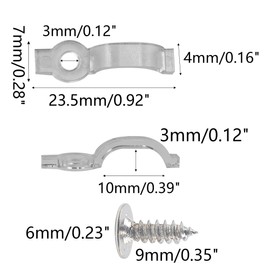 Runseaway 100Pcs LED Strip Light Mounting Brackets, Transparent One-Side Fixing Clips with 100 Screws for 10mm Wide Waterproof Strip Lights