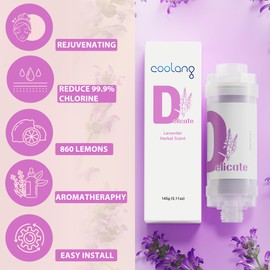Coolang Universal Vita C Shower Filter: Unveil Radiant Skin & Hair with K-Beauty Secrets (Delicate-Lavender)