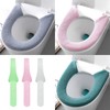AYNKH 3PCS Soft Thicker Toilet Seat Warmer with Handles, Button