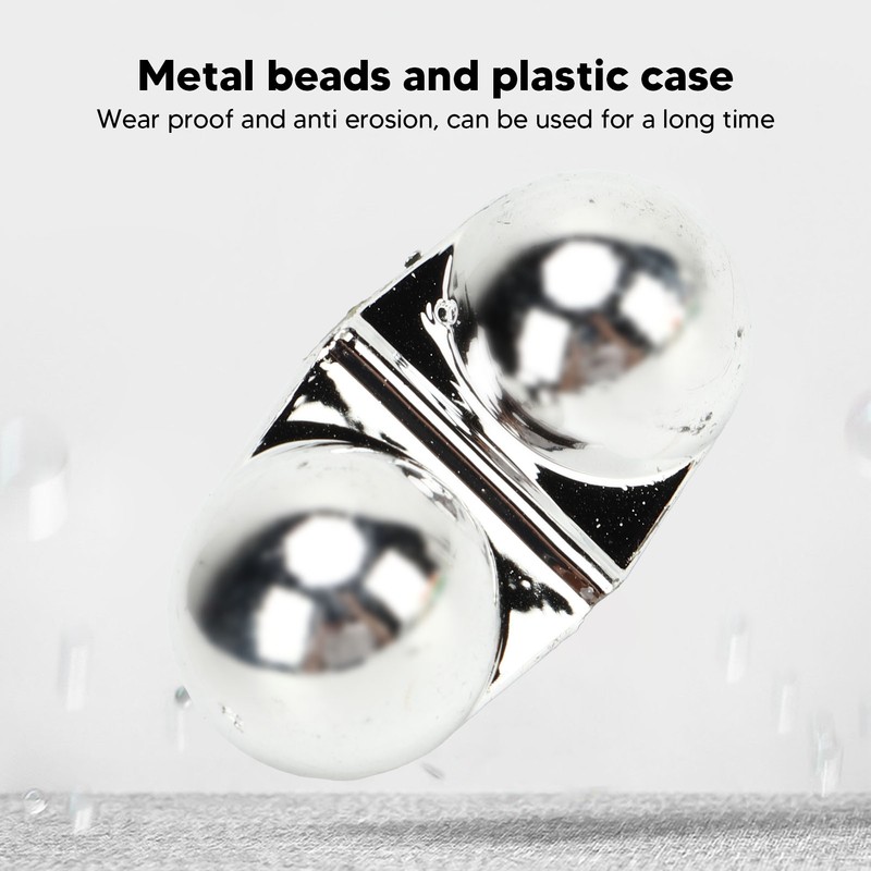 50PCS Fishing Double Rattle Metal Sea Fishing Attractor Bell Beads
