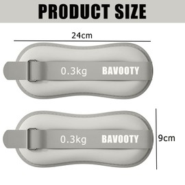 Weight cuffs, weights for legs and arms, ankle weights, weight cuffs foot, foot weights, weight bracelet, weight cuffs, foot weights for legs and arms (2 pieces x 0.3 kg)