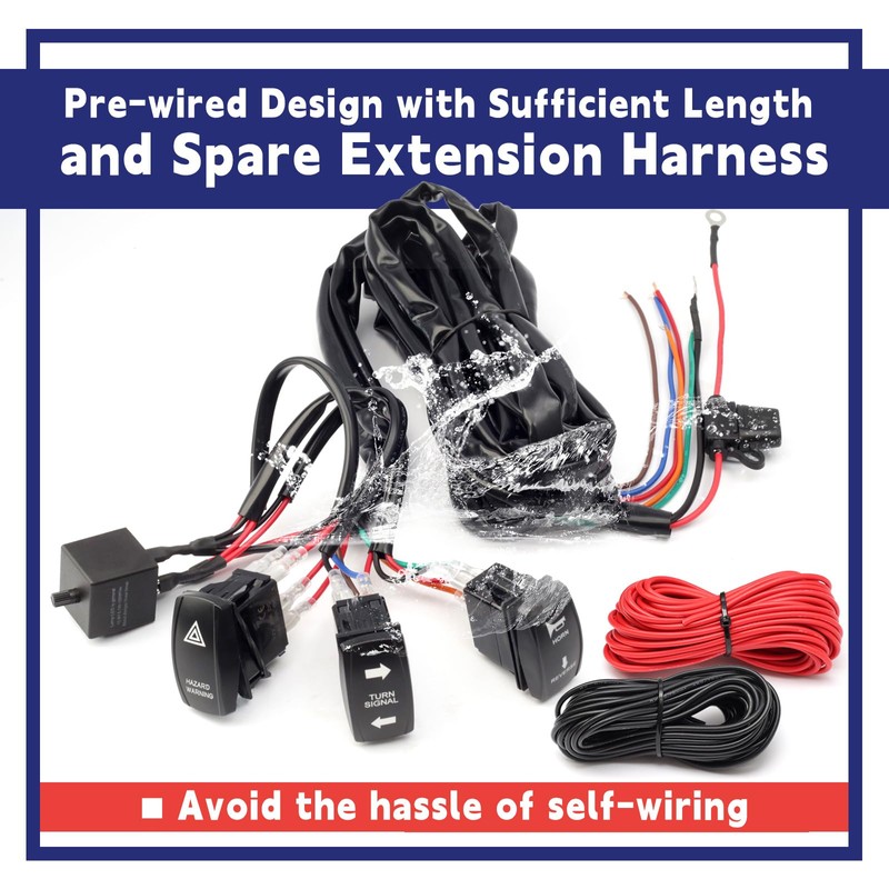 Pre-wired ATV UTV Turn Signal Kit, Universal Dirt Bike Street