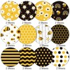 Whaline 12 Design Bee Pattern Paper Pack 24Pcs Yellow Black