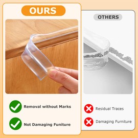 5M Kantenschutz Tisch, Selbstklebend Eckenschutz Kantenschutz Transparent Eckenschutz Baby mit 8 Tischkantenschutz Baby für Glastisch Möbel, Weich