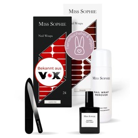 Original Miss Sophie Starterset I Selbstklebende Nagelfolien I Nagelaufkleber in Rose Babyboomer & Make Me Blush I Kein Absplittern I Langer Halt I Schnelle & einfache Anwendung