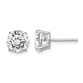 4.00 Carat (ctw) Cubic Zirconia (CZ) (CZ) Solitaire Stud Earrings in Sterling Silver