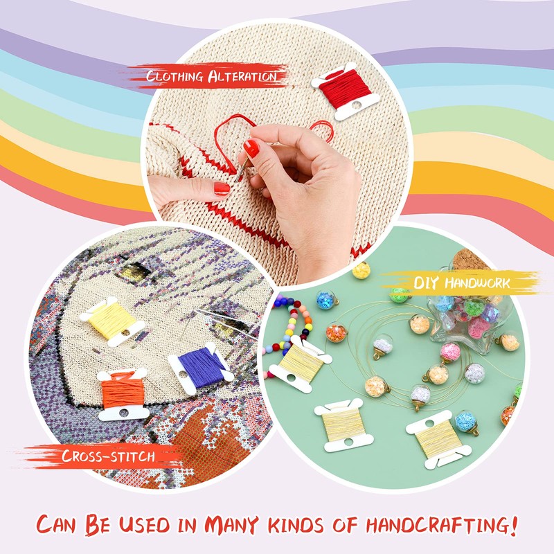Embroidery Floss Bobbins, 128 Pcs Embroidery Floss Organizer, Plastic Embroidery