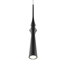 VONN Polaris VMP26710BL 5" Pendant Lighting Fixture in Black Integrated LED, 5.25" L x 5.25" W x 81" (27.50") H,