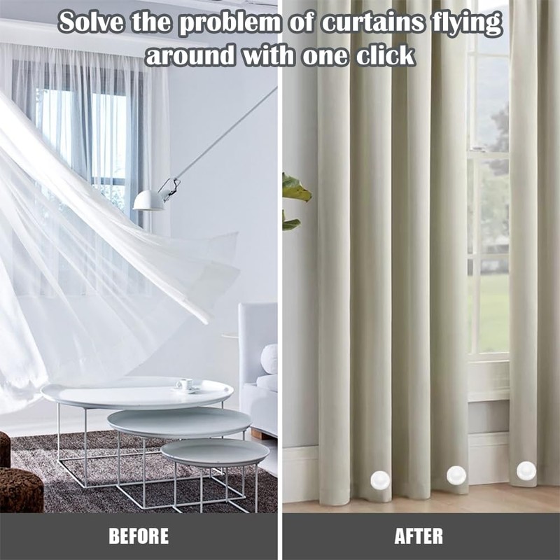 Shower Curtain Weighted Weights, 12 Pairs White Shower Curtain Magnet,