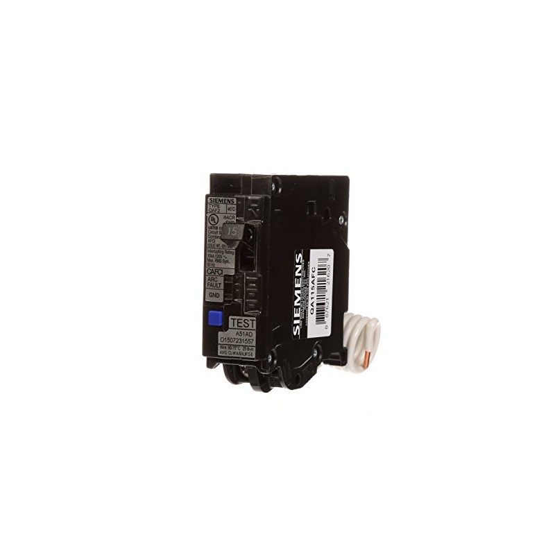 SIEMENS QA115AFC 15-Amp Single Pole 120-volt Plug-On Combination AFCI Breaker,