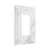 HIZUWKY Decorative Gray White Marble Print Light Switch Wall Plate