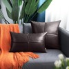 BRAWARM Faux Leather Throw Pillow Covers 22 X 22 Inches,