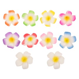 Pack of 10 7 cm Colourful Women Hawaii Flowers Hair Clip Hair Accessories for Party Beach Bridal Hair Clips
