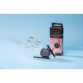 Delia Cosmetics - Eyebrow Multi Set - Dark Brown - Eyebrow Tweezers - Eyebrow Ointment - Stencil - Eyebrow Shape - Formulation for Long Durability