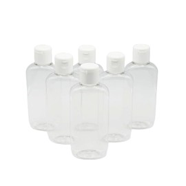 GEPACK Pack of 6 100ml Reusable Plastic Travel Bottles | Created with Recycled Material and Renewable Energy