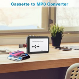 Cassette MP3 Converter, Portable Cassette Tape to MP3 Converter Unidad Flash USB Captura de Audio Reproductor de Música Adecuado para Windows XP/Vista / 7/8