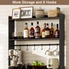 ChooChoo Farmhouse Coffee Bar Cabinet with Storage, Bakers Rack with
