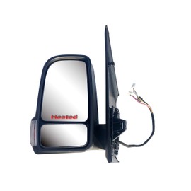 Driver Left Side Door Mirror Power and Heated Power Folding with Signal Light and BLIS Textured Back Cover for Merecedes Sprinter Freightliner Sprinter from 2019 to 2024