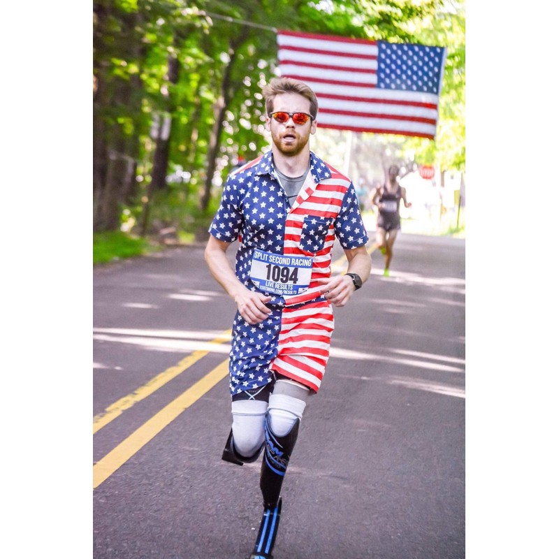 Zesties Male Romper (Large, American Flag)