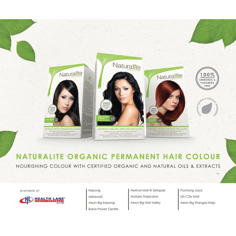 Naturalite Organic Based Permanent Hair Colours 100% Ammonia Free &
