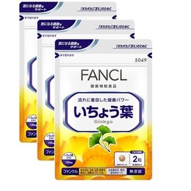 Funkel FANCL Icho Leaf Approximately 90 Day Supply, 60 Tablets x 3 Bags (Value Set of 3 Bags)