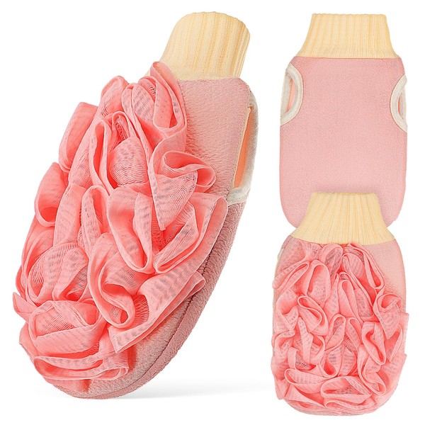 minkissy 3pcs Exfoliating Bath Glove Body Exfoliator Dead Skin Remover
