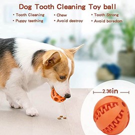WUBAYI Dog Toy, Non-Toxic Interactive Dog Toy, Treat Toy for Boredom Small Medium Large Dogs Teeth Cleaning IQ Training Ball