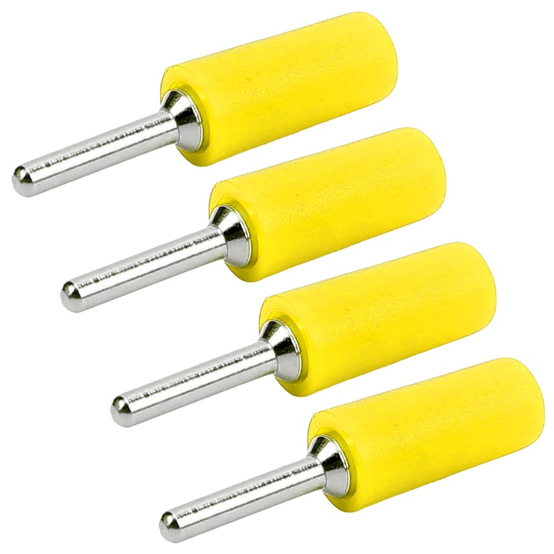 100Pcs Banana Plug Male Nickel Plated Brass Pin Straight for