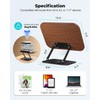 Viozon Book Stand for Reading,Book Holder, Height&Angle Adjustable, 360° Rotating