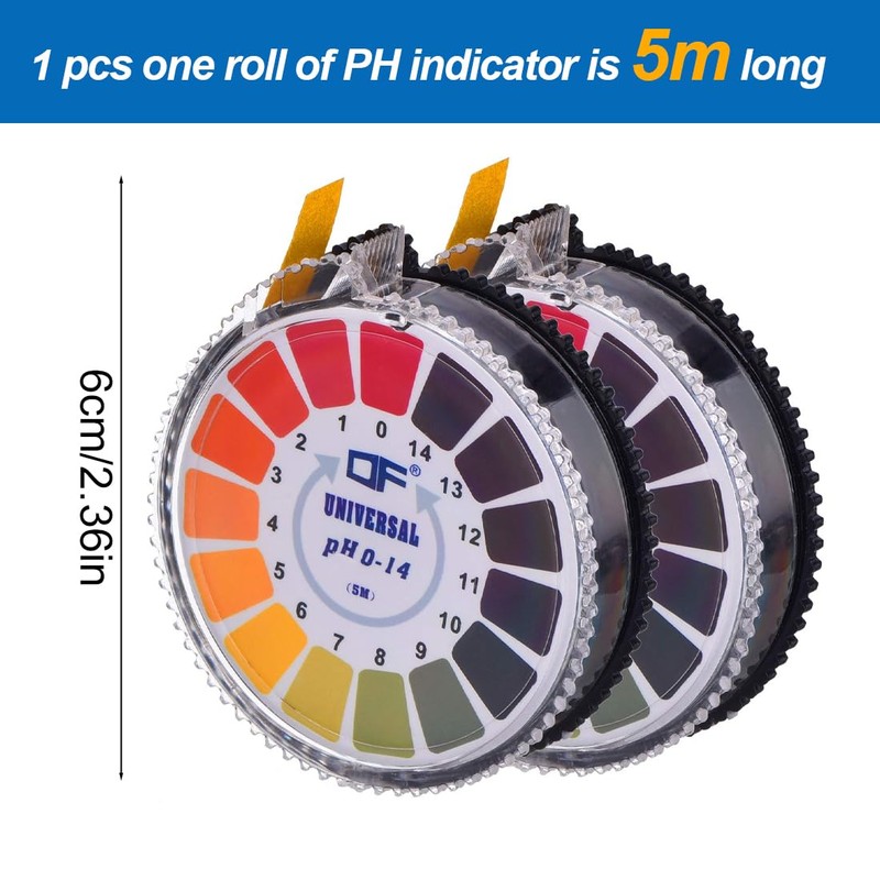 WeddHuis pH Test Paper Roll: pH Test Strips with Full