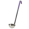 Winco One Piece Stainless Steel Ladle, 6 Ounce, 15.5", Purple