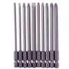 Rocaris 10pcs 1/4 Inch Hex Shank Long Magnetic Screwdriver Bits