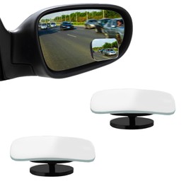 Tecledsn 2PCS Blind Spot Mirror, HD Glass Frameless Convex Rear View Mirrors, Rear View Mirror with Wide Angle Stick, Blind Spot Mirror for Automotive Accessories for Car (Rectangle, 2PCS)