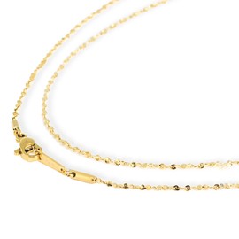 Napist NPNS101 Women's Necklace, Chain Necklace, Chain Only, Hypoallergenic, Petal Chain, Flower Chain, 15.7 inches (40 cm), 17.7 inches (45 cm), 316L Surgical Stainless Steel, Accessory, Stainless