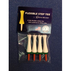 Royaltees R4 2" Pack, Flexible Golf Tees (White)