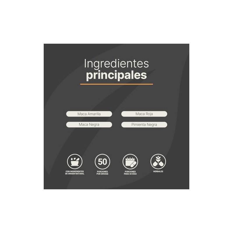Complejo de Maca 100 Cápsulas 1000 mg - Blend de