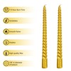 Gedengni Twisted Candlesticks Golden Taper Candle -10inch Gold Tapered Candles