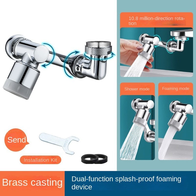 Tap Extension Kitchen Sink Aerator Water Saver Rotating 2 Mode