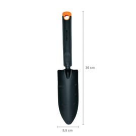 Fiskars Ergo 1027018 Plant Trowel, Length 30 cm, Stainless Steel Head/Plastic Handle, Black/Orange