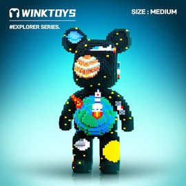 Bear Building Block,Winktoys building block, Bear Toys,Birthday Gift,Festival gift,building sets,Educational Building Blocks,Trend Decoration,Cool:_Super Mario Bear