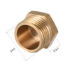 sourcing map Brass Pipe Fitting, Cored Hex Head Plug 3/8"