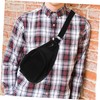 SHOWERORO Men's Canvas Crossbody Sling Bag Black Durable Outdoor Sports