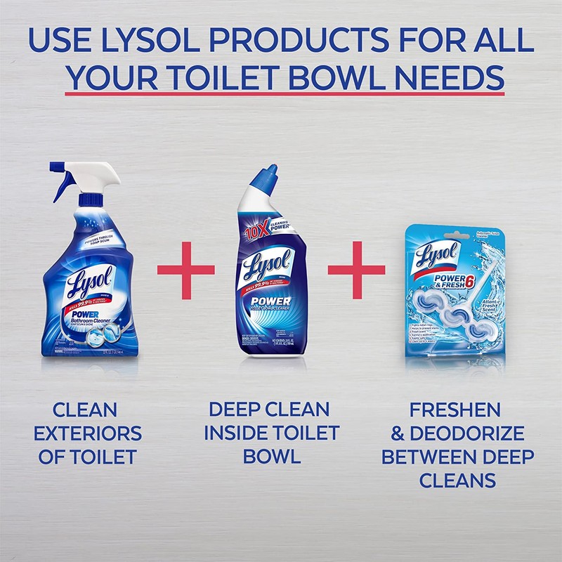 Lysol Toilet Bowl Cleaner with Lime and Rust Remover, 24