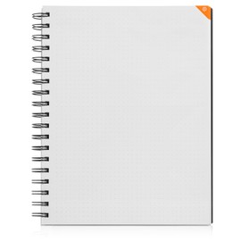 Notsu Dotted Notebook | Minimalist Bullet Dotted Journal, 160 Dot Grid Pages, 120 gsm Thick Paper, 7.6" x 9.8" B5, Black