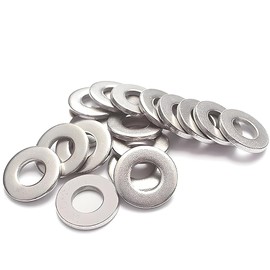 TUDOUZZZ Washers M8 304 Stainless Steel Inner Diameter 0.3 x Outer Diameter 0.7 x 0.07 inch (18 mm) x Thickness 0.06 inch (1.5 mm), Pack of 50