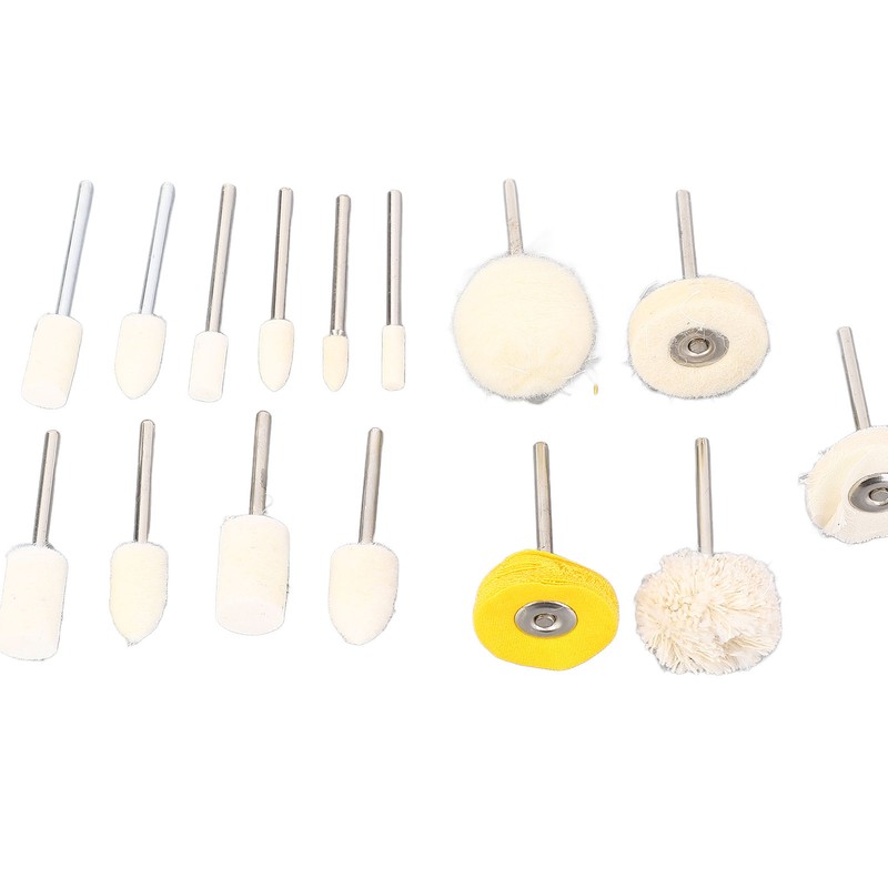 50Pcs Wool Felt Mandrel Mounted Grinding Polishing Wheel Buffing Wheel